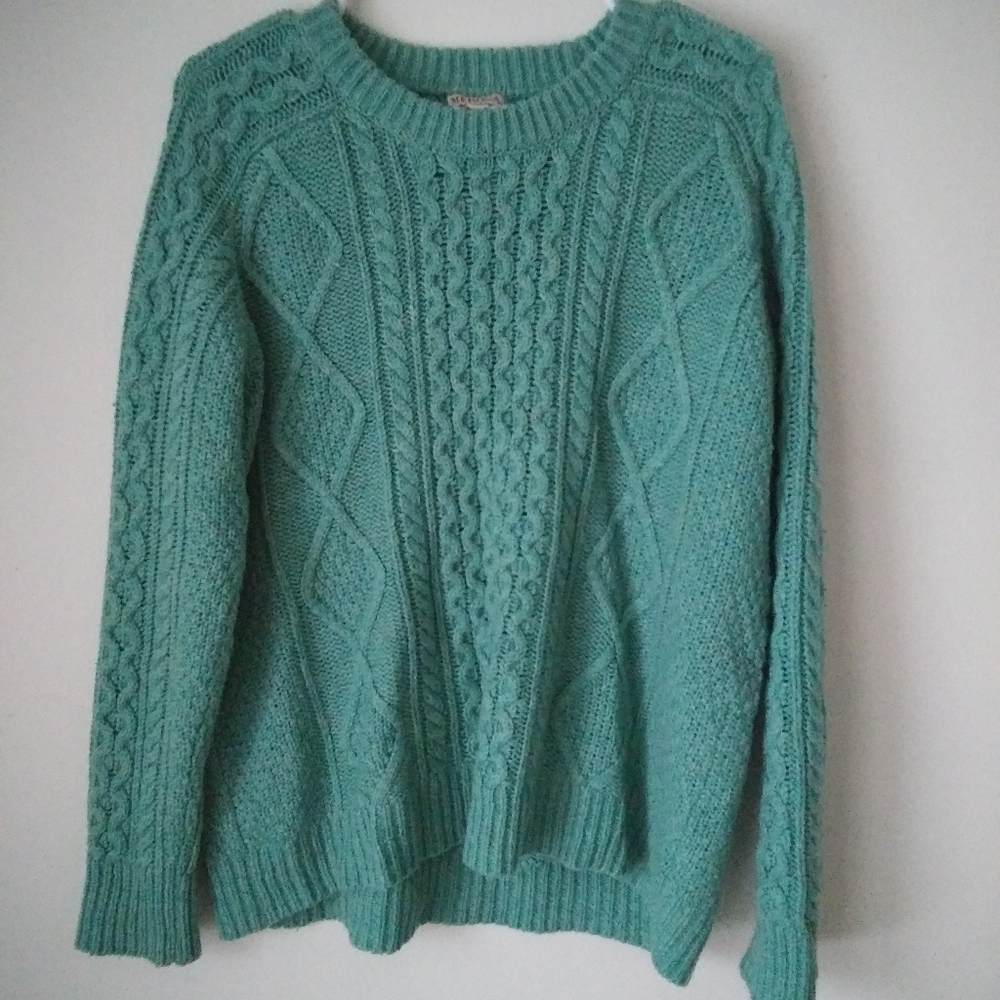Merona Chunky Teal-Blue Sweater